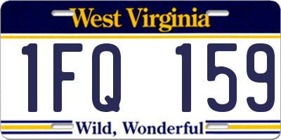 WV license plate 1FQ159