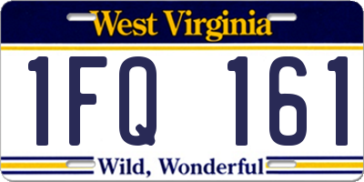WV license plate 1FQ161