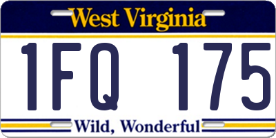 WV license plate 1FQ175