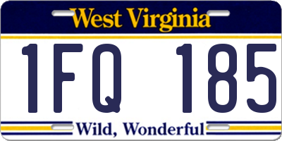 WV license plate 1FQ185
