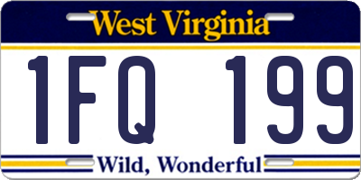 WV license plate 1FQ199