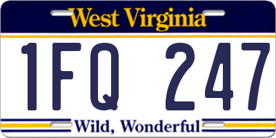 WV license plate 1FQ247