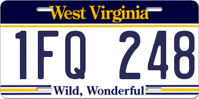 WV license plate 1FQ248