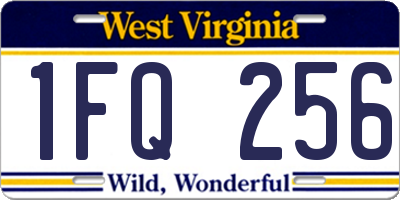 WV license plate 1FQ256