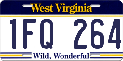 WV license plate 1FQ264