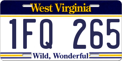 WV license plate 1FQ265