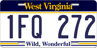 WV license plate 1FQ272