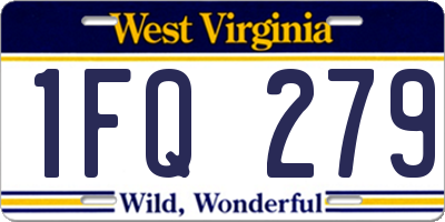 WV license plate 1FQ279