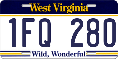 WV license plate 1FQ280