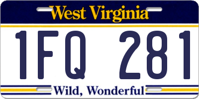 WV license plate 1FQ281