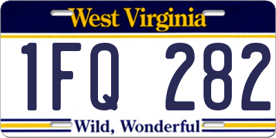 WV license plate 1FQ282
