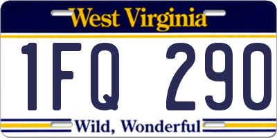 WV license plate 1FQ290