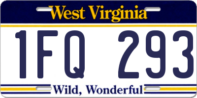 WV license plate 1FQ293