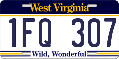WV license plate 1FQ307