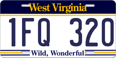 WV license plate 1FQ320