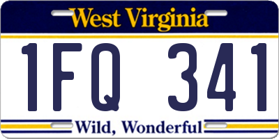 WV license plate 1FQ341