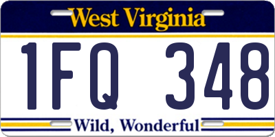 WV license plate 1FQ348