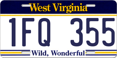 WV license plate 1FQ355