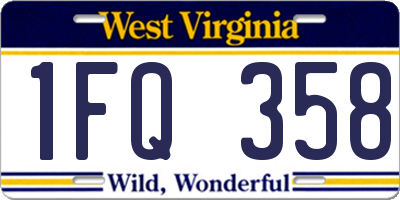 WV license plate 1FQ358