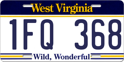 WV license plate 1FQ368