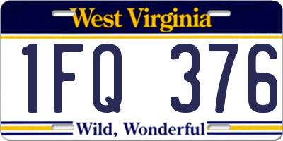 WV license plate 1FQ376