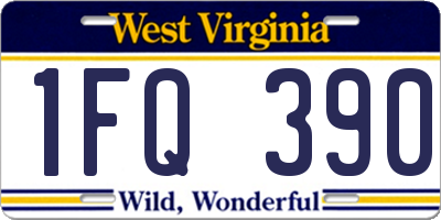 WV license plate 1FQ390