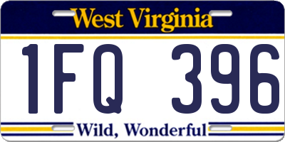 WV license plate 1FQ396
