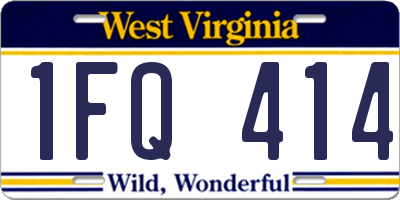 WV license plate 1FQ414
