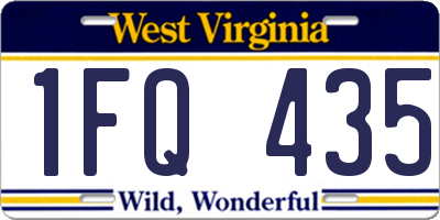 WV license plate 1FQ435