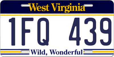 WV license plate 1FQ439