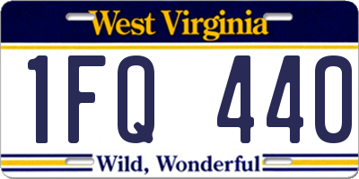 WV license plate 1FQ440