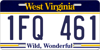 WV license plate 1FQ461