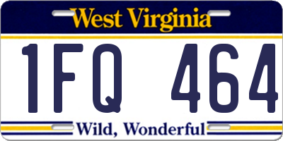 WV license plate 1FQ464