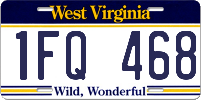 WV license plate 1FQ468