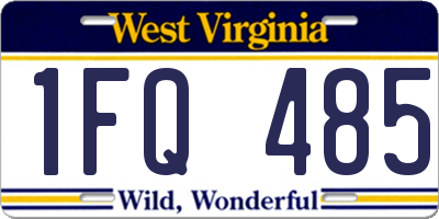 WV license plate 1FQ485