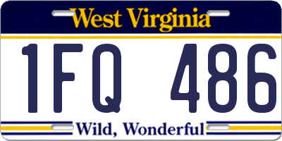 WV license plate 1FQ486