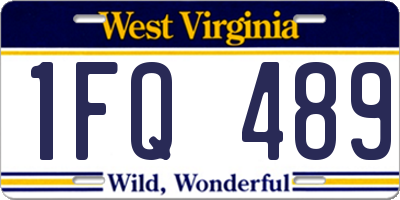 WV license plate 1FQ489