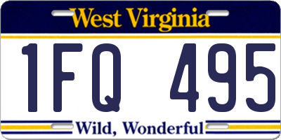 WV license plate 1FQ495