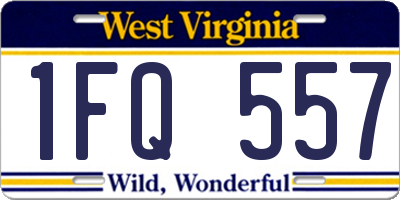 WV license plate 1FQ557