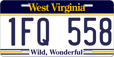WV license plate 1FQ558
