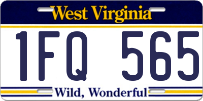 WV license plate 1FQ565