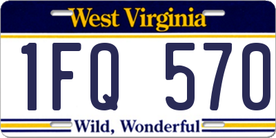 WV license plate 1FQ570