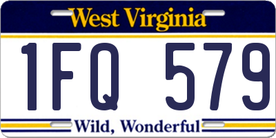 WV license plate 1FQ579