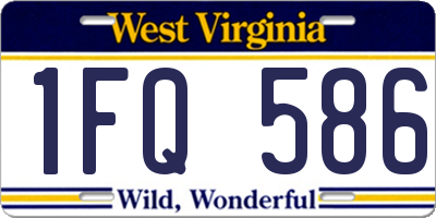 WV license plate 1FQ586