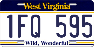 WV license plate 1FQ595