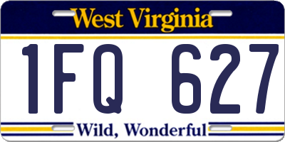 WV license plate 1FQ627