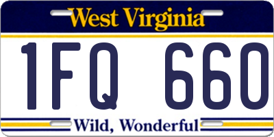 WV license plate 1FQ660