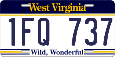 WV license plate 1FQ737