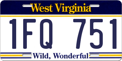 WV license plate 1FQ751
