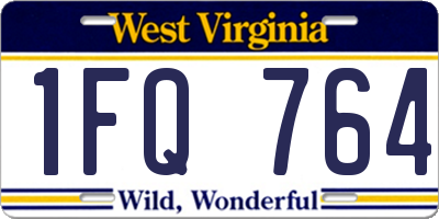 WV license plate 1FQ764